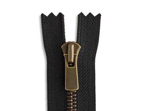 Antique Brass Chain Metal Zipper